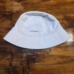 Steve Madden Ice Blue  Bucket Hat Satin Lined